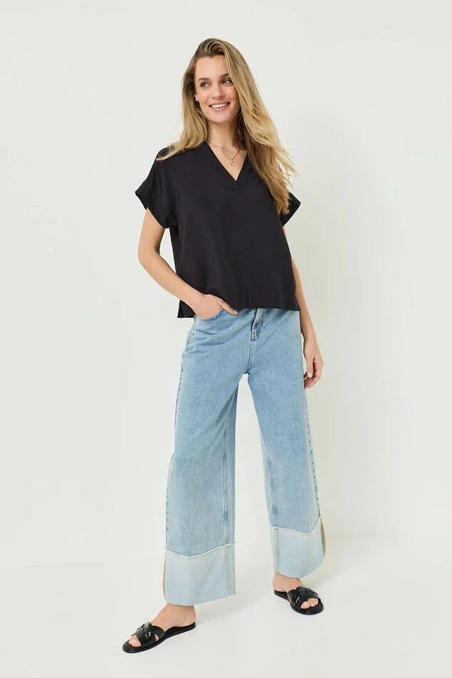 Relaxed Short-Sleeve Fluid T-Shirt