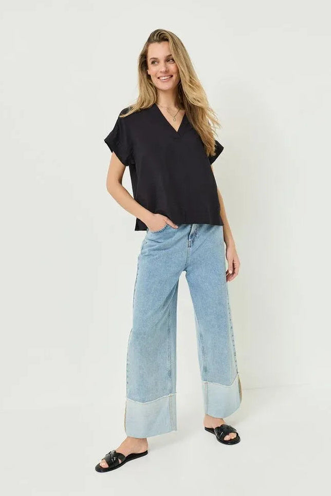 Relaxed Short-Sleeve Fluid T-Shirt