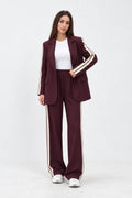 Contrast Stripe Two-Piece Set