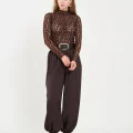 RH-LF-W-011BROWN2 Woman's Lace Tee