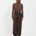 RH-LF-W-011BROWN3 Woman's Lace Tee