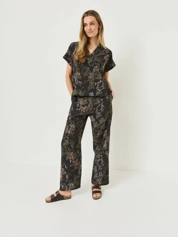 RH-MF-W-065BLACKANIMALAOP Woman's Floaty Pants