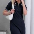 RH-MZ-W-0039NAVY2 Sloane Half-Zip Polo Dress