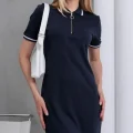 RH-MZ-W-0039NAVY3 Sloane Half-Zip Polo Dress