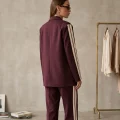 RH-NM-W-028BORDOUX01 Paloma Striped-Sleeve Jacker & Pant Set