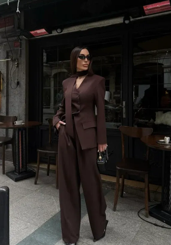 The Executive Wide-Leg Jacket & Pants Set