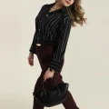 Woman's Loose Fit Striped Classic Shirt
